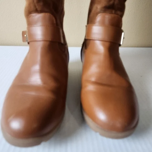 Rampage girls Lace Up brown Micro Suede Faux Fur girls Boots size 4 - Picture 9 of 15